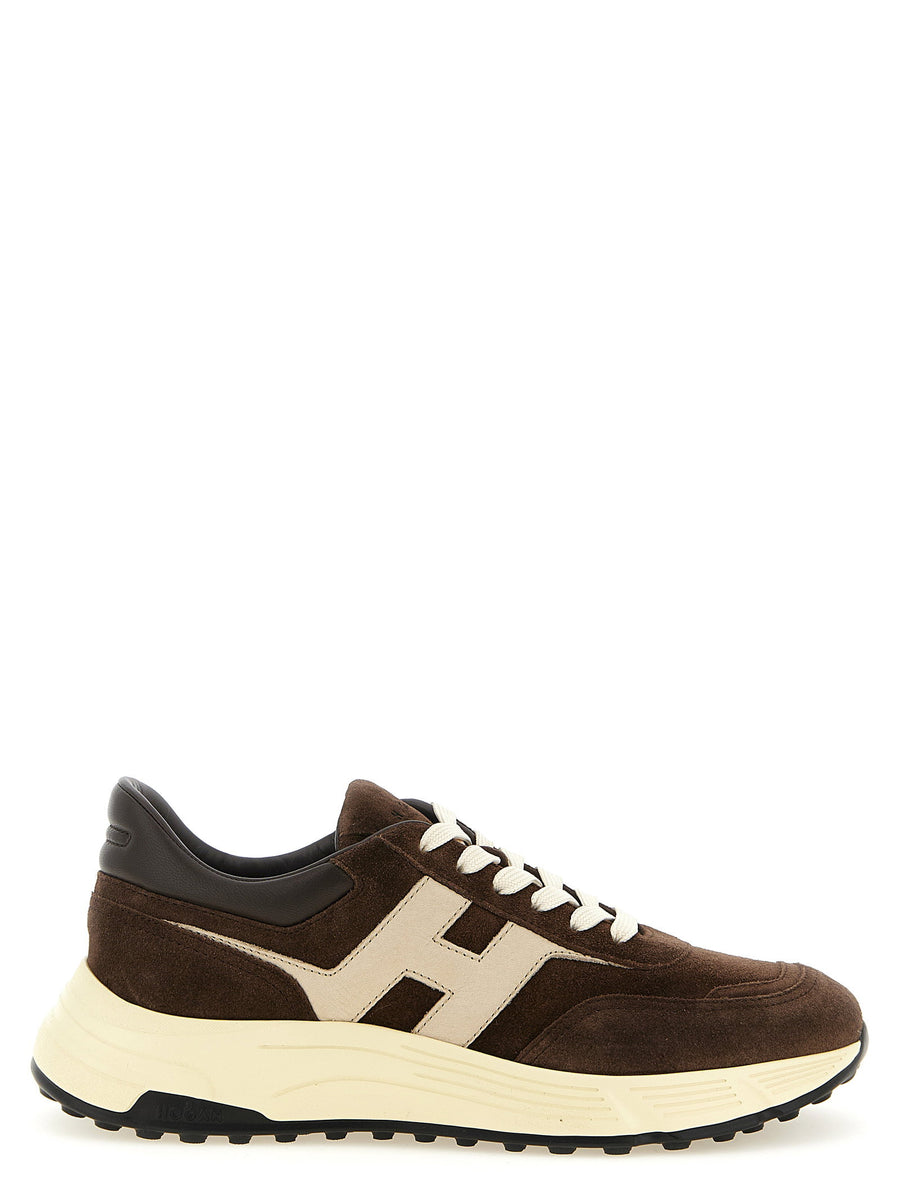 Hogan Hyperlight Sneakers Brown Calfskin Leather Urban Luxury For Men