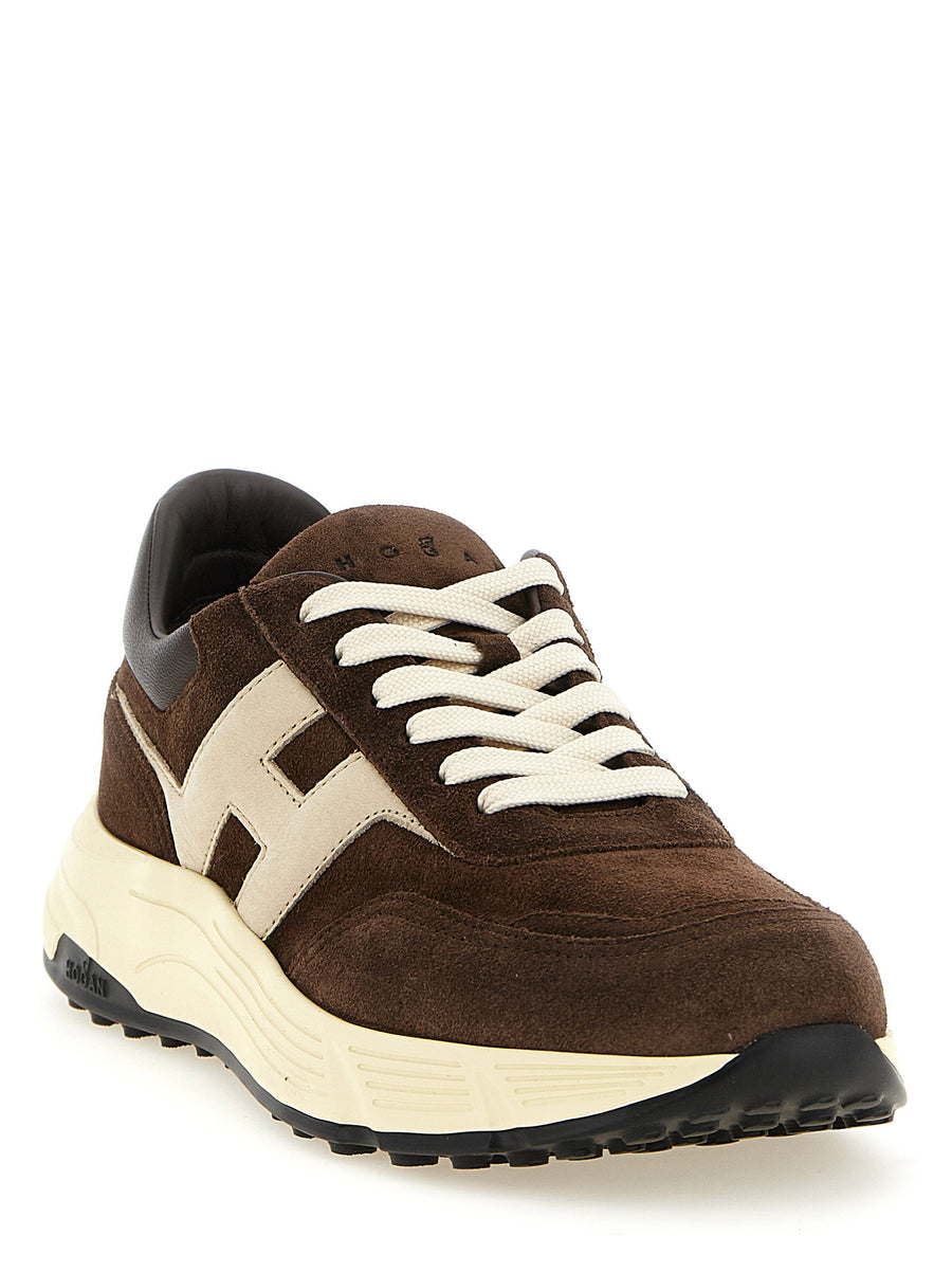 Hogan Hyperlight Sneakers Brown Calfskin Leather Urban Luxury For Men