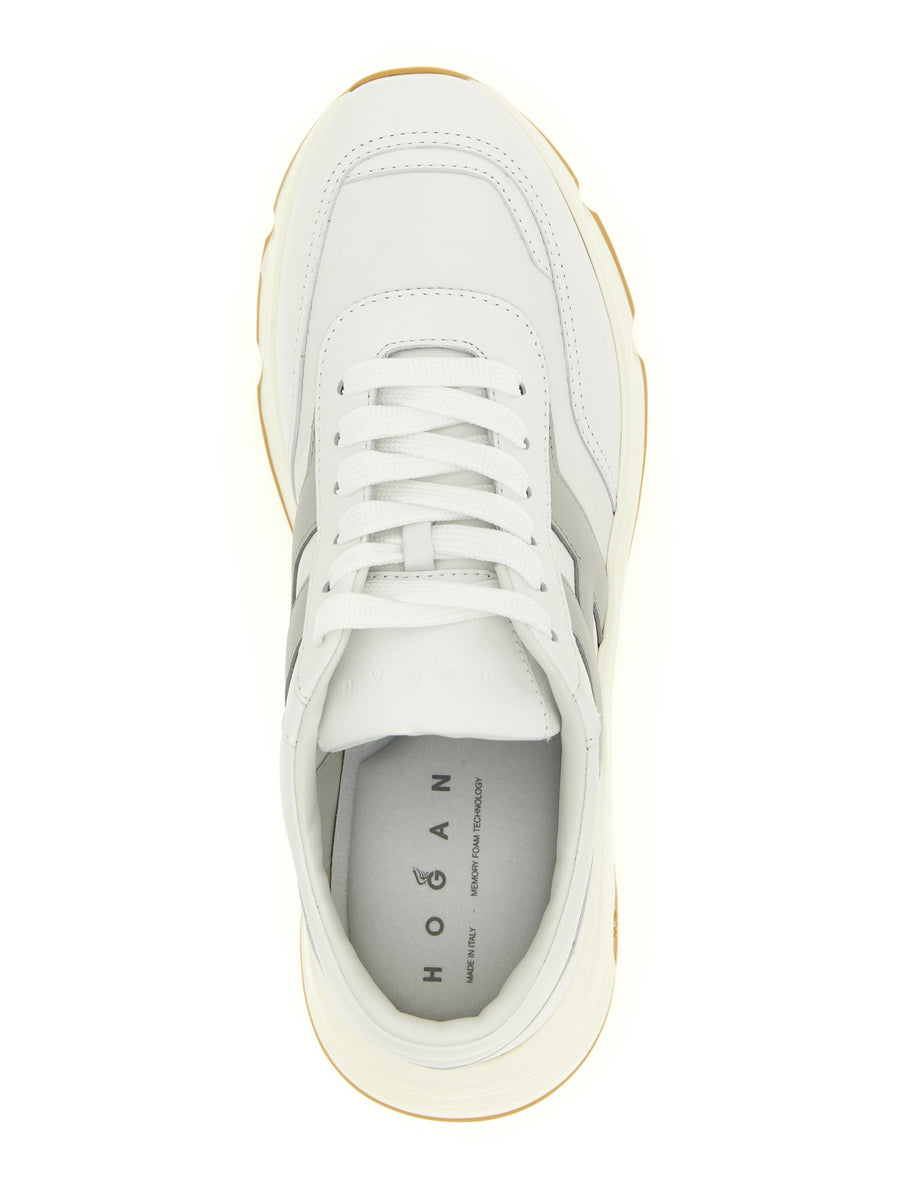 Hogan Hyperlight Sneakers Side Logo Insert Premium Leather Unisex All Season Shoes
