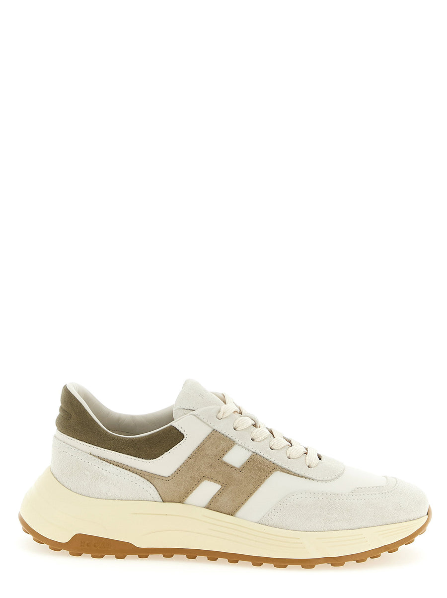 Hogan Hyperlight Multicolor Leather Sneakers Featuring Suede Inserts
