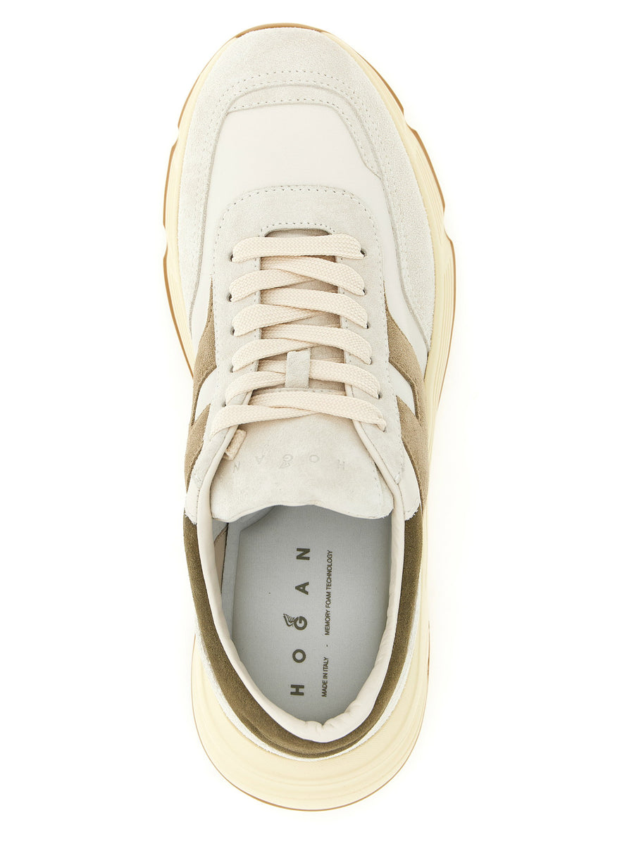 Hogan Hyperlight Multicolor Leather Sneakers Featuring Suede Inserts