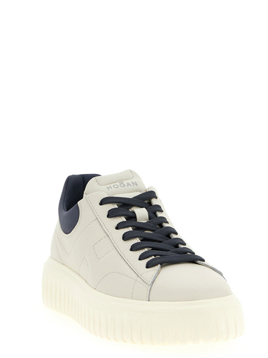 Hogan H-Stripes Sneakers Premium Multicolor Hammered Leather Unisex City Life Ready Style