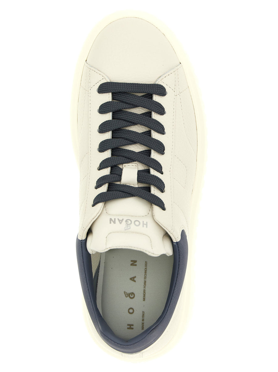 Hogan H-Stripes Sneakers Premium Multicolor Hammered Leather Unisex City Life Ready Style