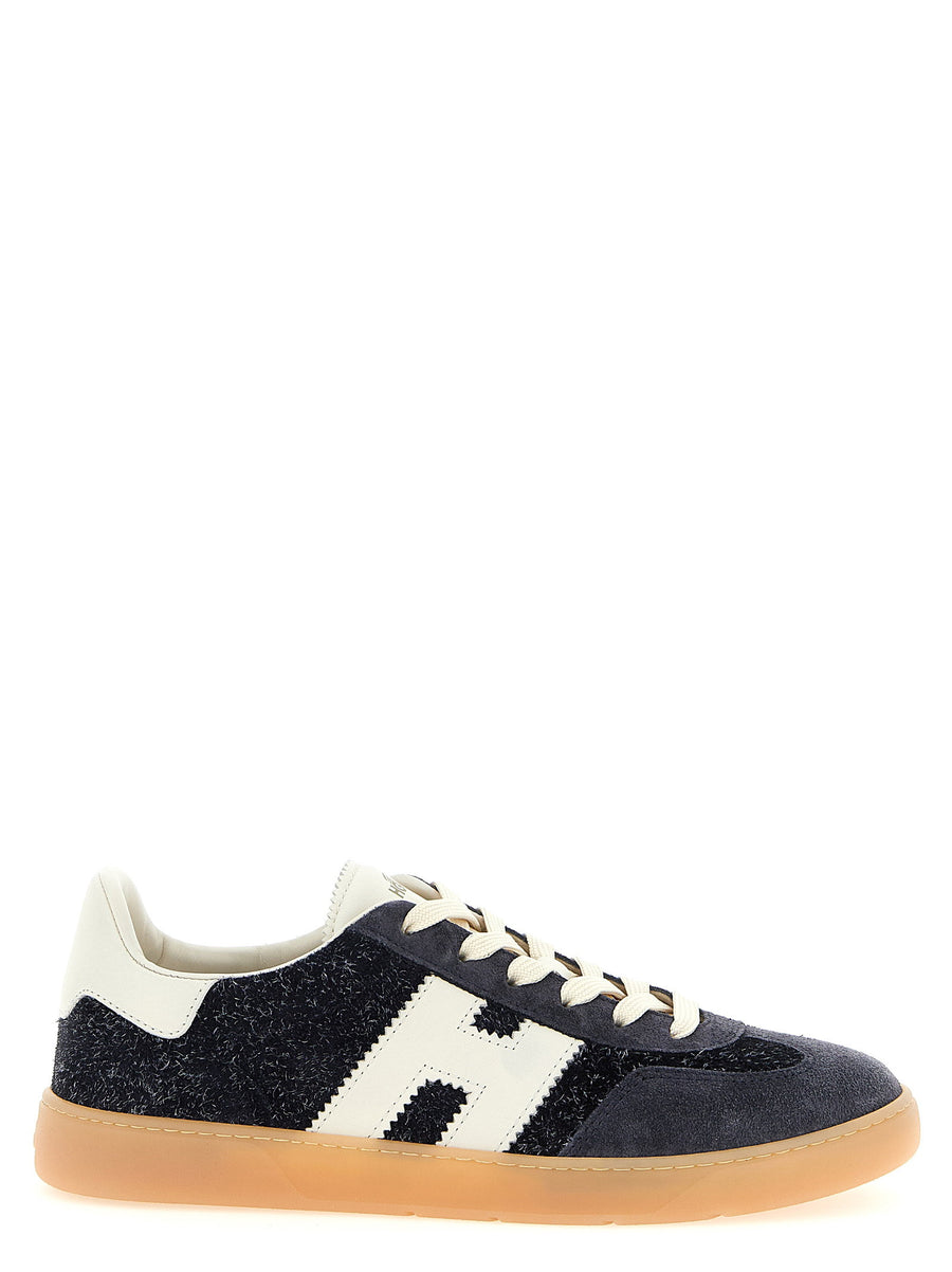 Hogan Cool Sneakers For Men Blue Suede Calfskin Leather Details Maxi H Logo Memory Foam Comfort Retro Style