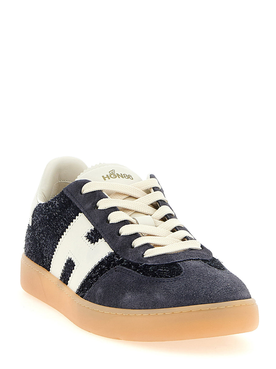 Hogan Cool Sneakers For Men Blue Suede Calfskin Leather Details Maxi H Logo Memory Foam Comfort Retro Style