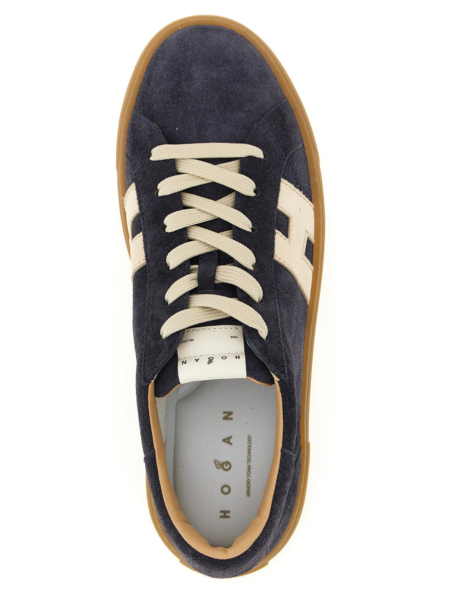 Hogan Crosswind Sneakers Navy Suede for Men Luxury Streetwear