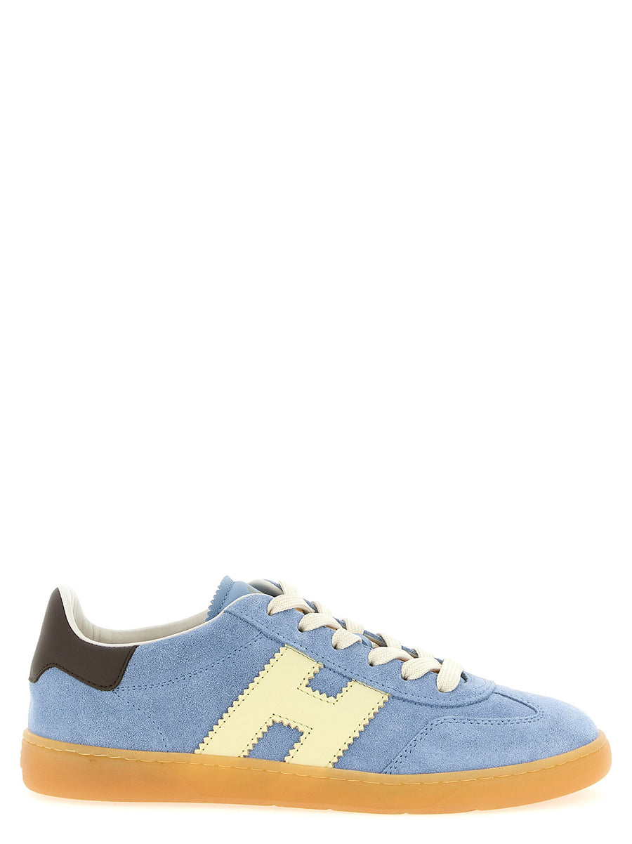 Hogan Cool Light Blue Calfskin Sneakers For Women With Memory Foam Insole