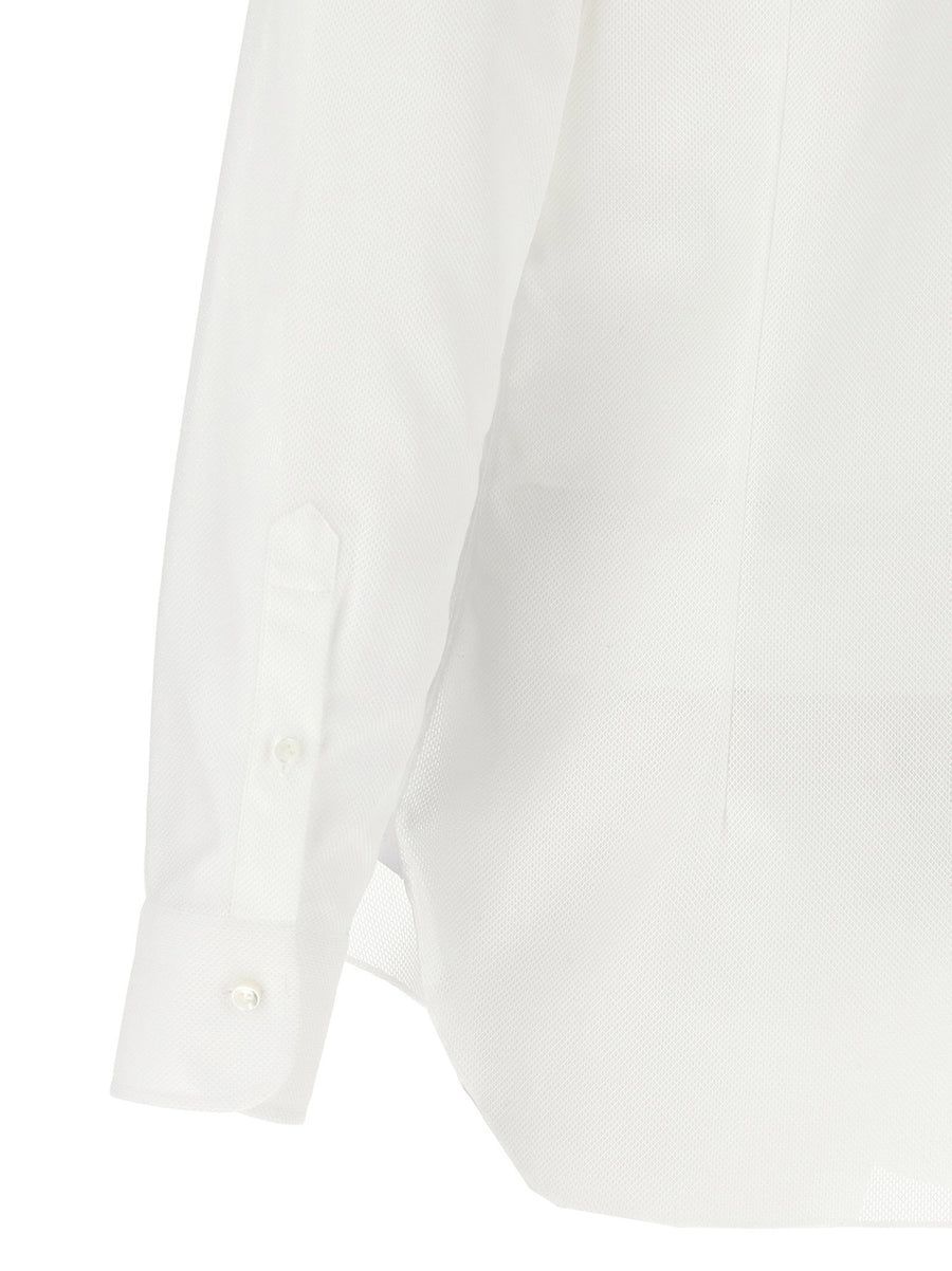 Barba Honeycomb Cotton Shirt For Men 100 Percent Cotton Luxury Button Front Versatile Office To Casual