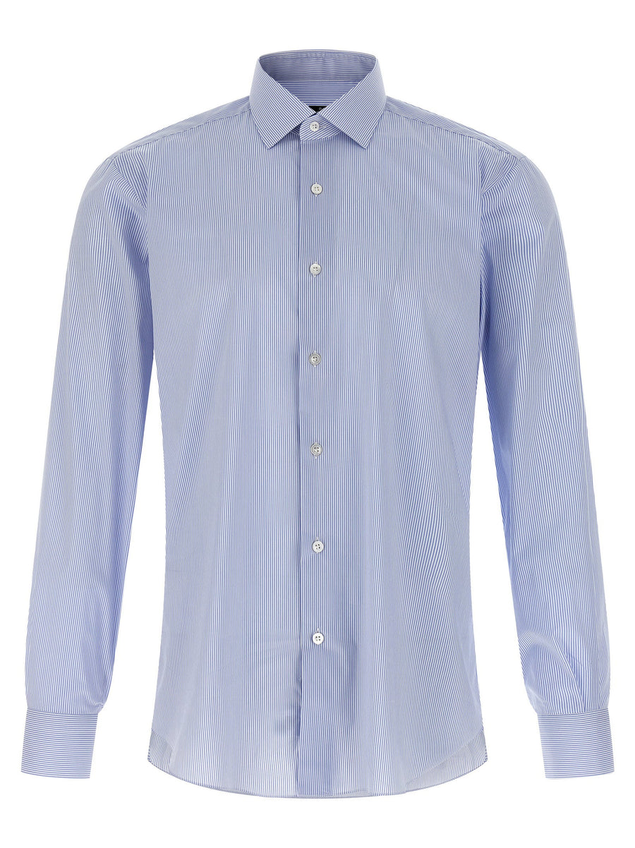 Barba Striped Shirt For Men Lightweight Cotton Poplin Essential Smart Casual Fall Winter 2025 2026