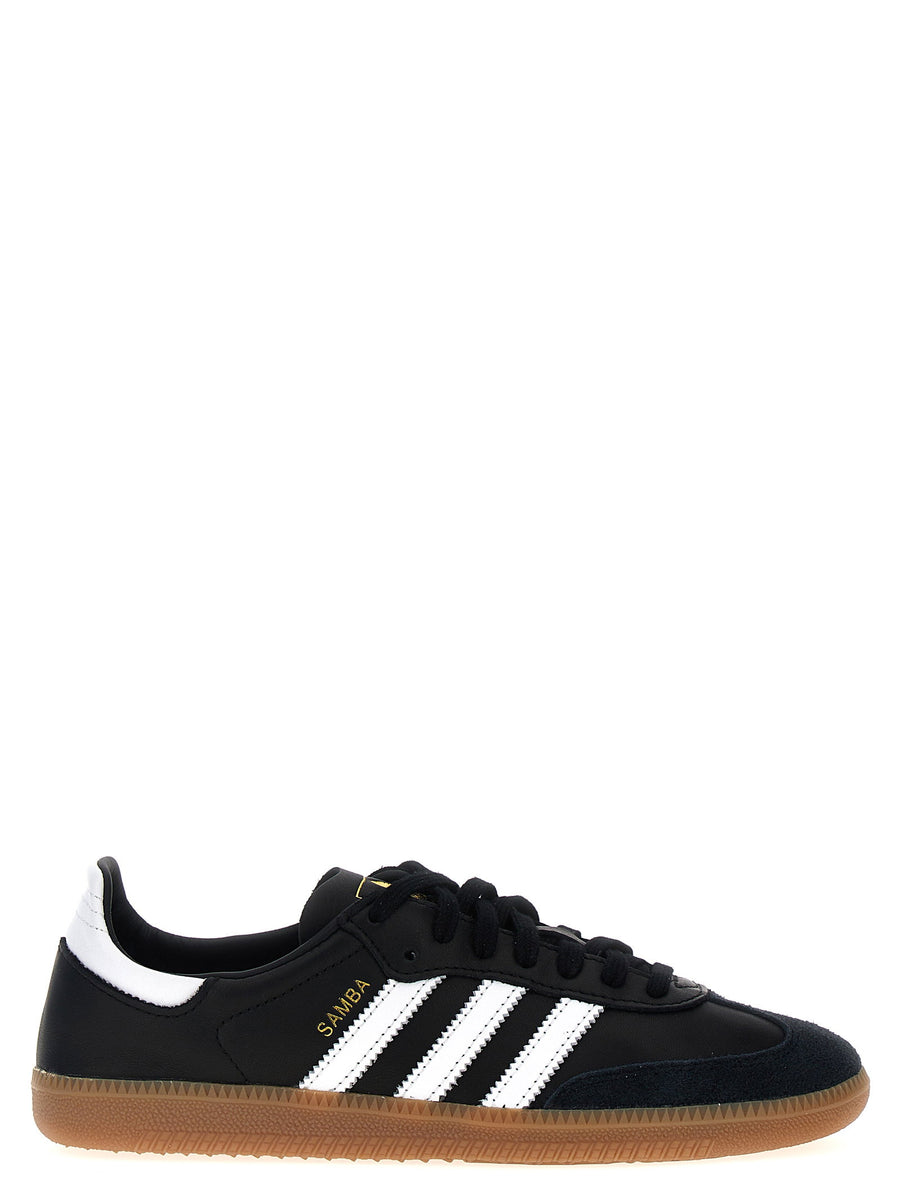 Adidas Originals Samba Decon Leather Sneakers White Black Lace Up For UK Men