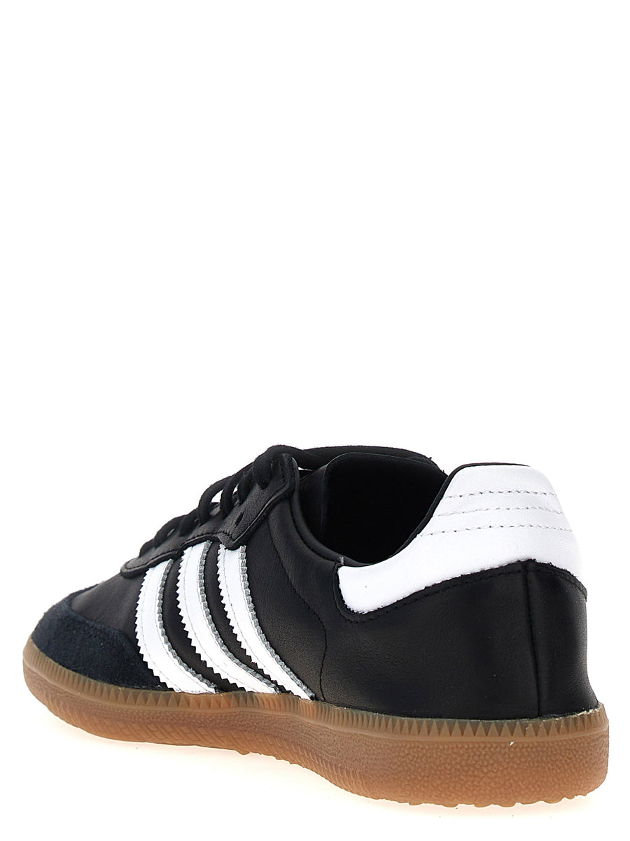 Adidas Originals Samba Decon Leather Sneakers White Black Lace Up For UK Men