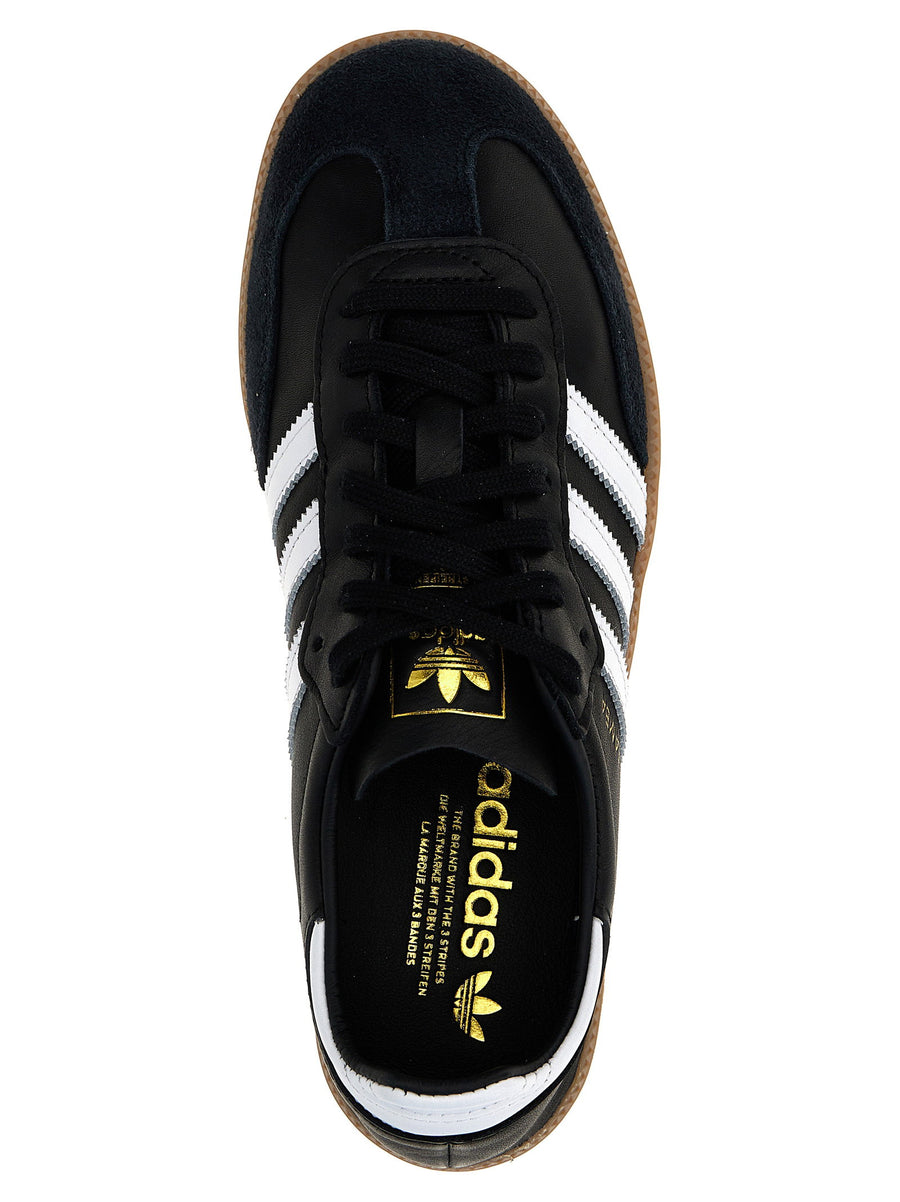 Adidas Originals Samba Decon Leather Sneakers White Black Lace Up For UK Men