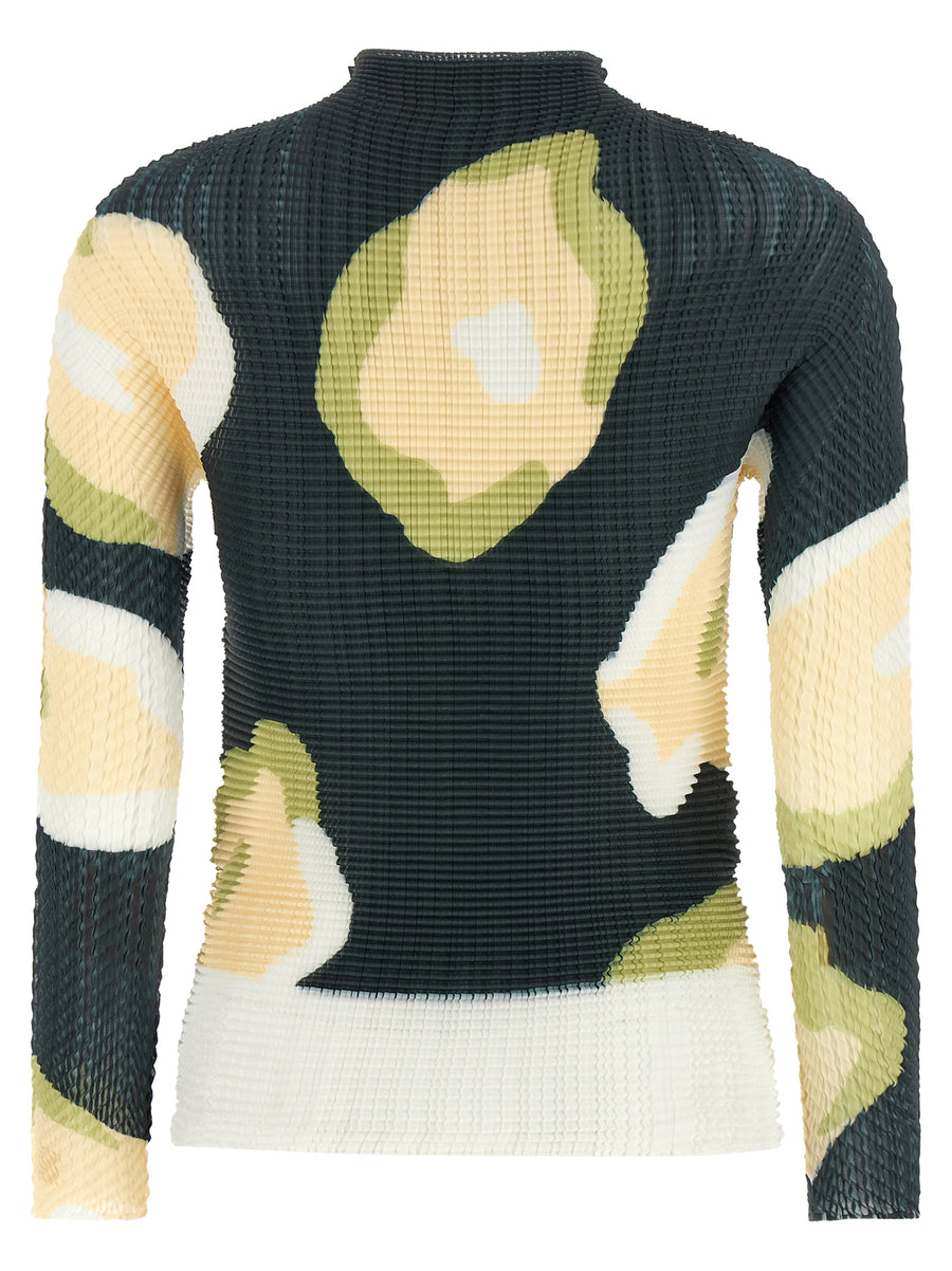 Issey Miyake Verve Pleats Top Multicolor Pleated Textured Top For Women Luxury Sustainable Fashion