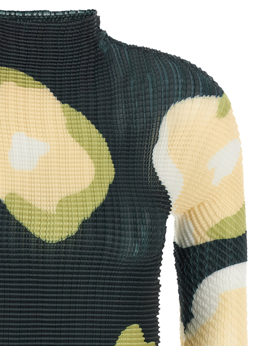 Issey Miyake Verve Pleats Top Multicolor Pleated Textured Top For Women Luxury Sustainable Fashion