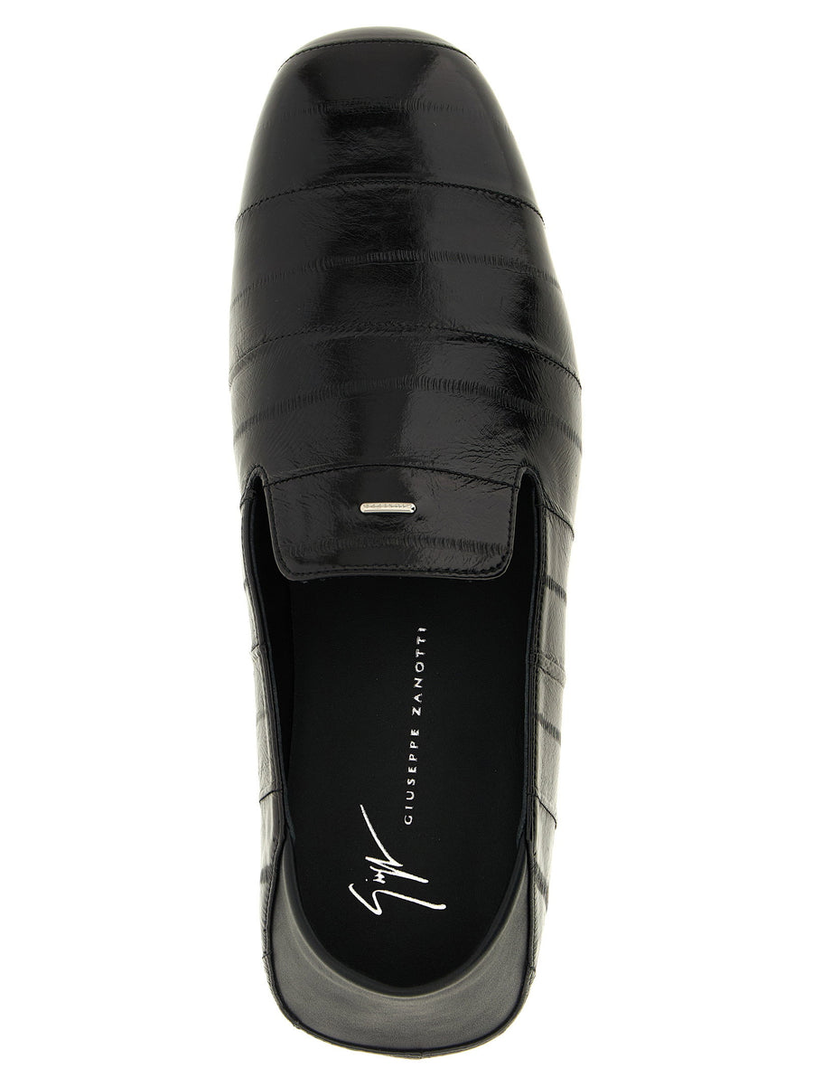 Giuseppe Zanotti Rupert 10 Loafers Black Leather Moccasins For Men