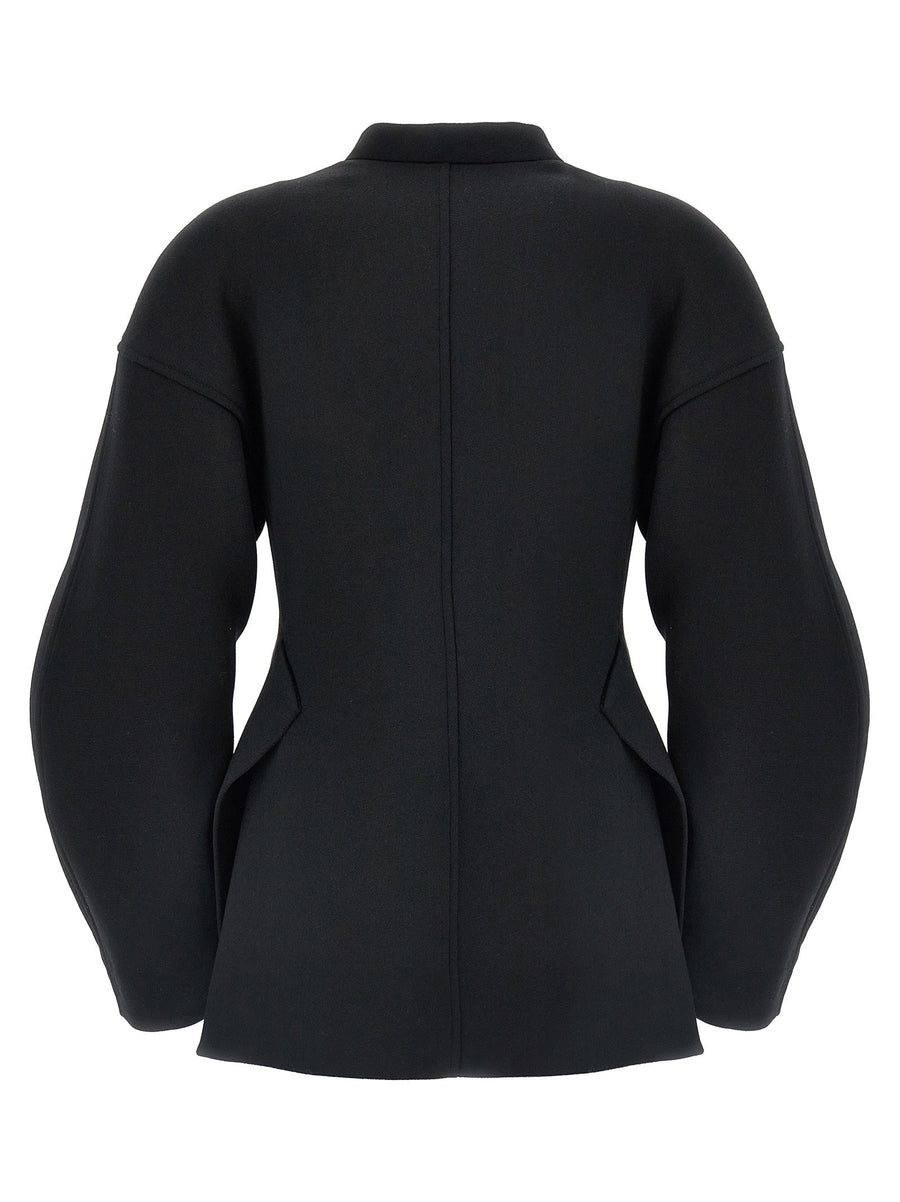 Jil Sander 53 Blazer For Women, Premium Virgin Wool, Minimalist Tailored Fit With Lacing Closure And Snap Button