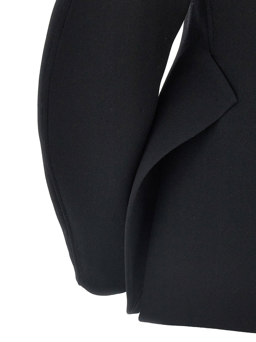 Jil Sander 53 Blazer For Women, Premium Virgin Wool, Minimalist Tailored Fit With Lacing Closure And Snap Button