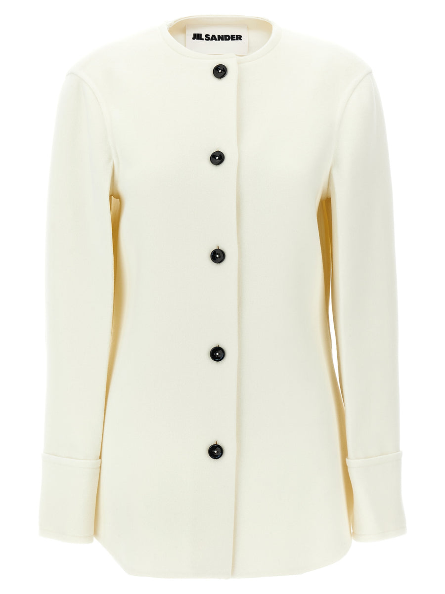 Jil Sander 94 Wool Jacket For Women Timeless Minimalist Silhouette Button Closure