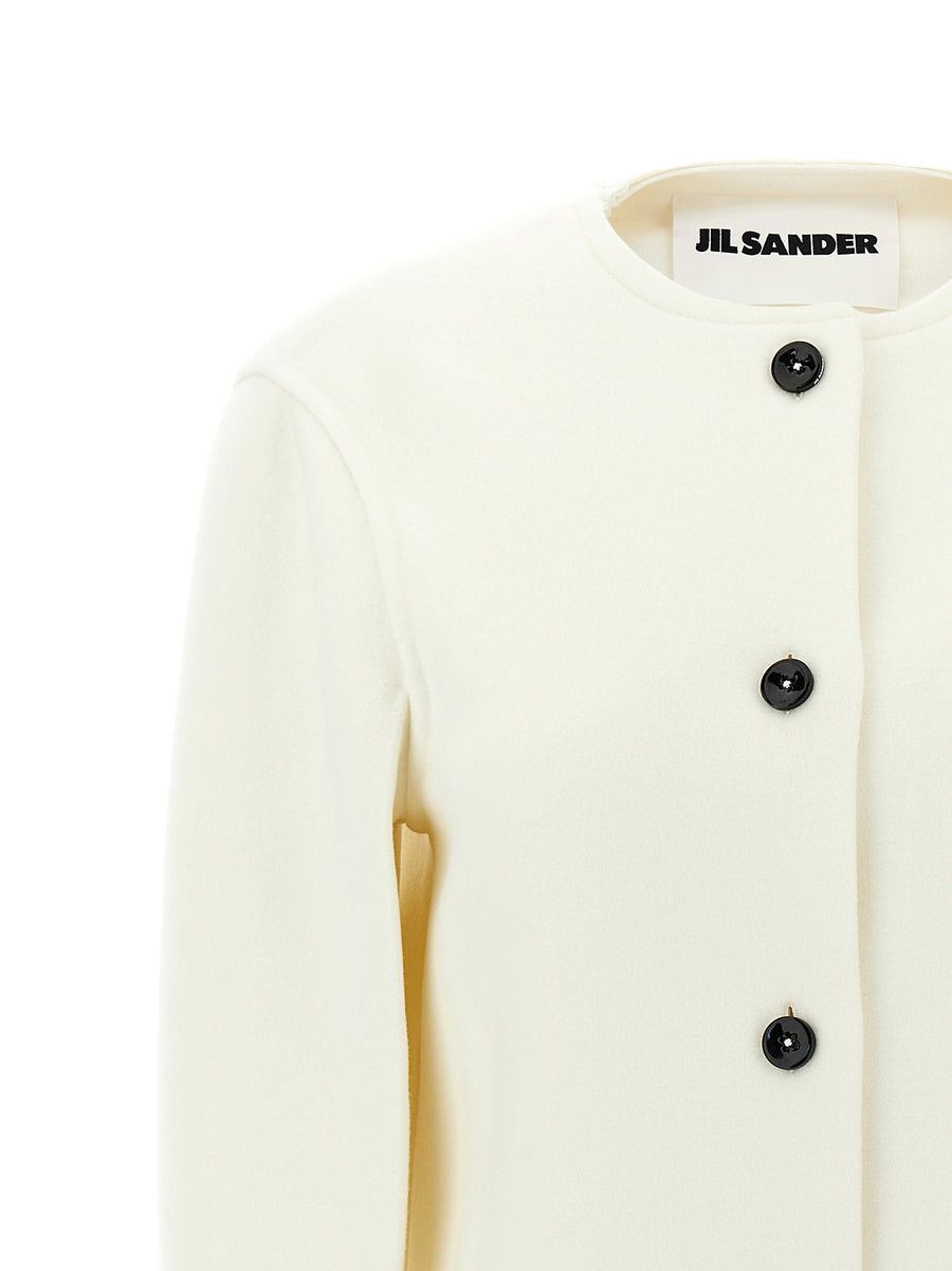 Jil Sander 94 Wool Jacket For Women Timeless Minimalist Silhouette Button Closure
