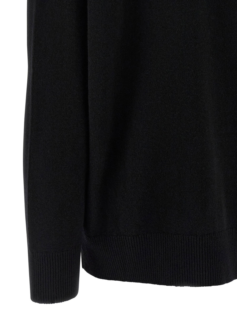 Jil Sander Cashmere Wool Blend Sweater For Women, Minimalist Luxury, V Neck, Relaxed Shoulders