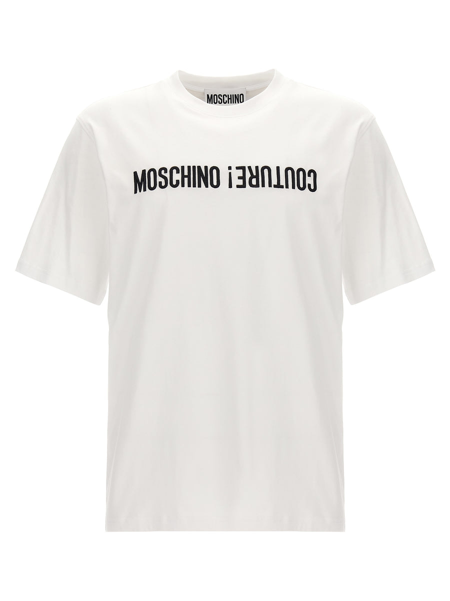 Moschino Logo Embroidery Cotton Tee For Men Premium Streetwear Essentials Everyday Casual Versatile Wear