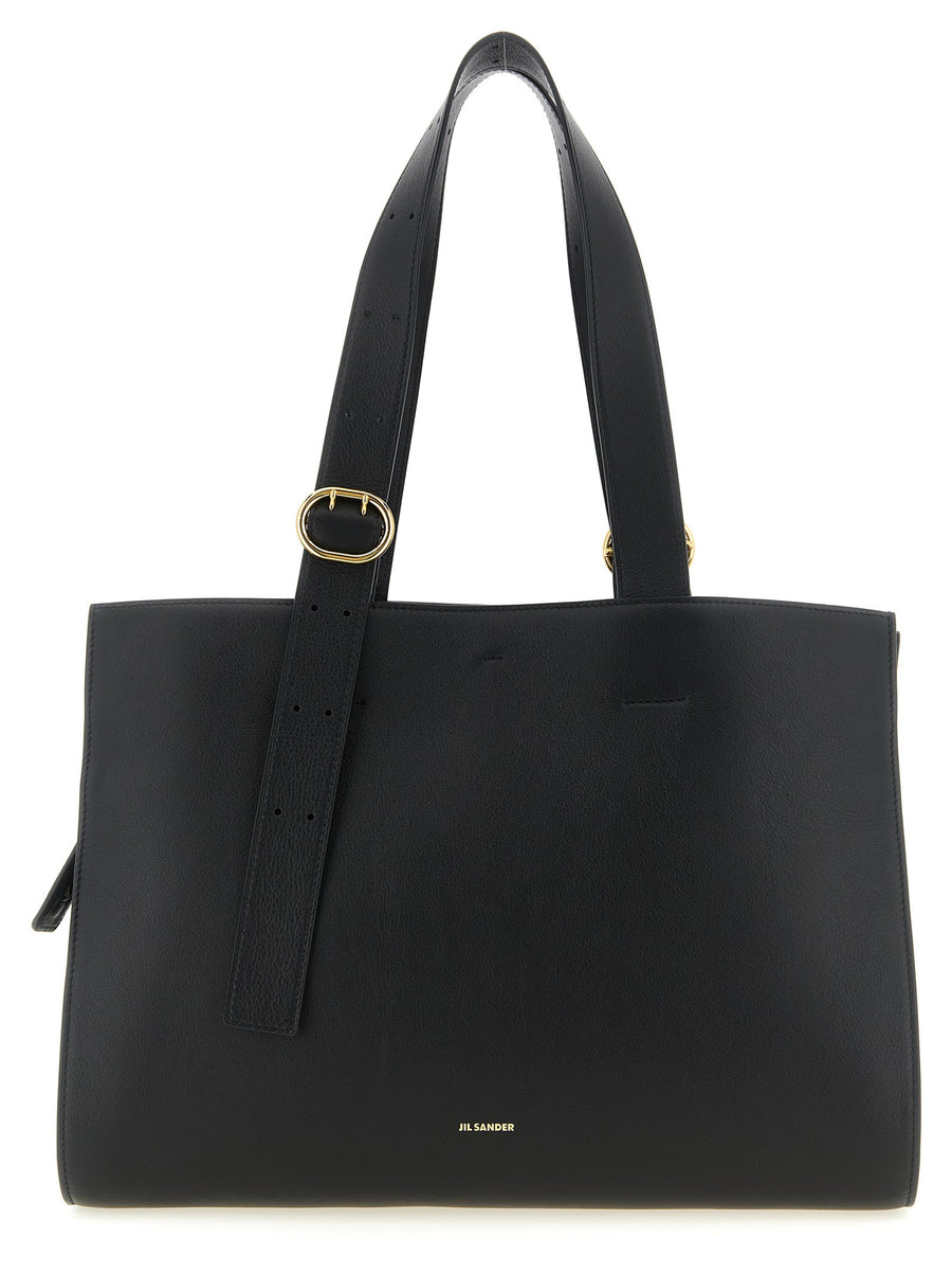 Jil Sander Cannolo Shopping Bag Calfskin Shopper For Women Luxury Everyday Use Elite