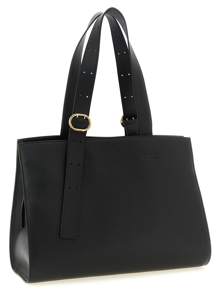 Jil Sander Cannolo Shopping Bag Calfskin Shopper For Women Luxury Everyday Use Elite