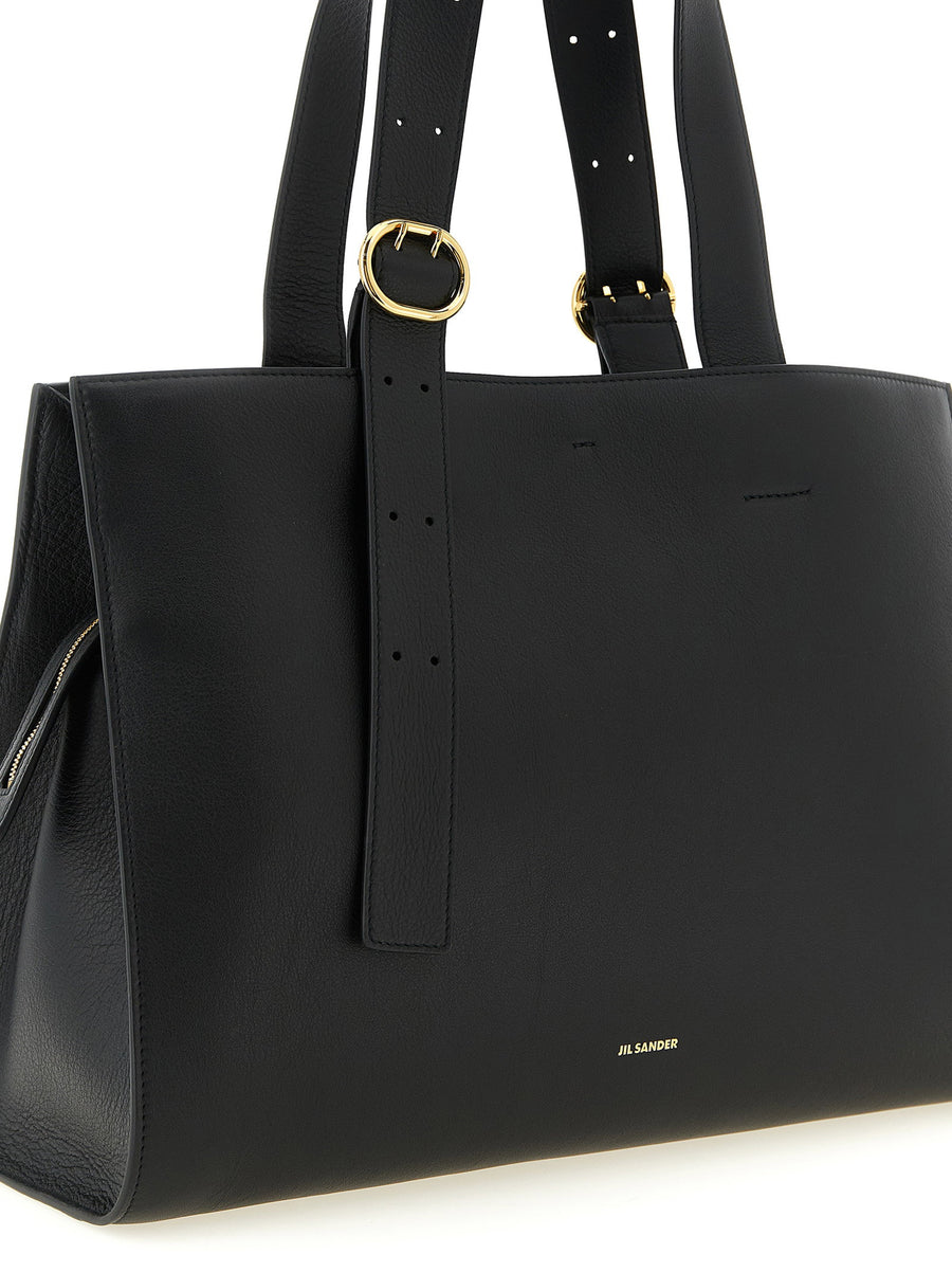 Jil Sander Cannolo Shopping Bag Calfskin Shopper For Women Luxury Everyday Use Elite