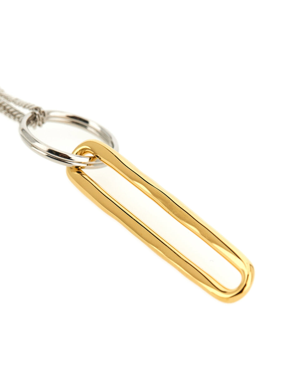Jil Sander 601 Necklace Adjustable Brass Core With Freshwater Pearl Gold Tone For Modern Women