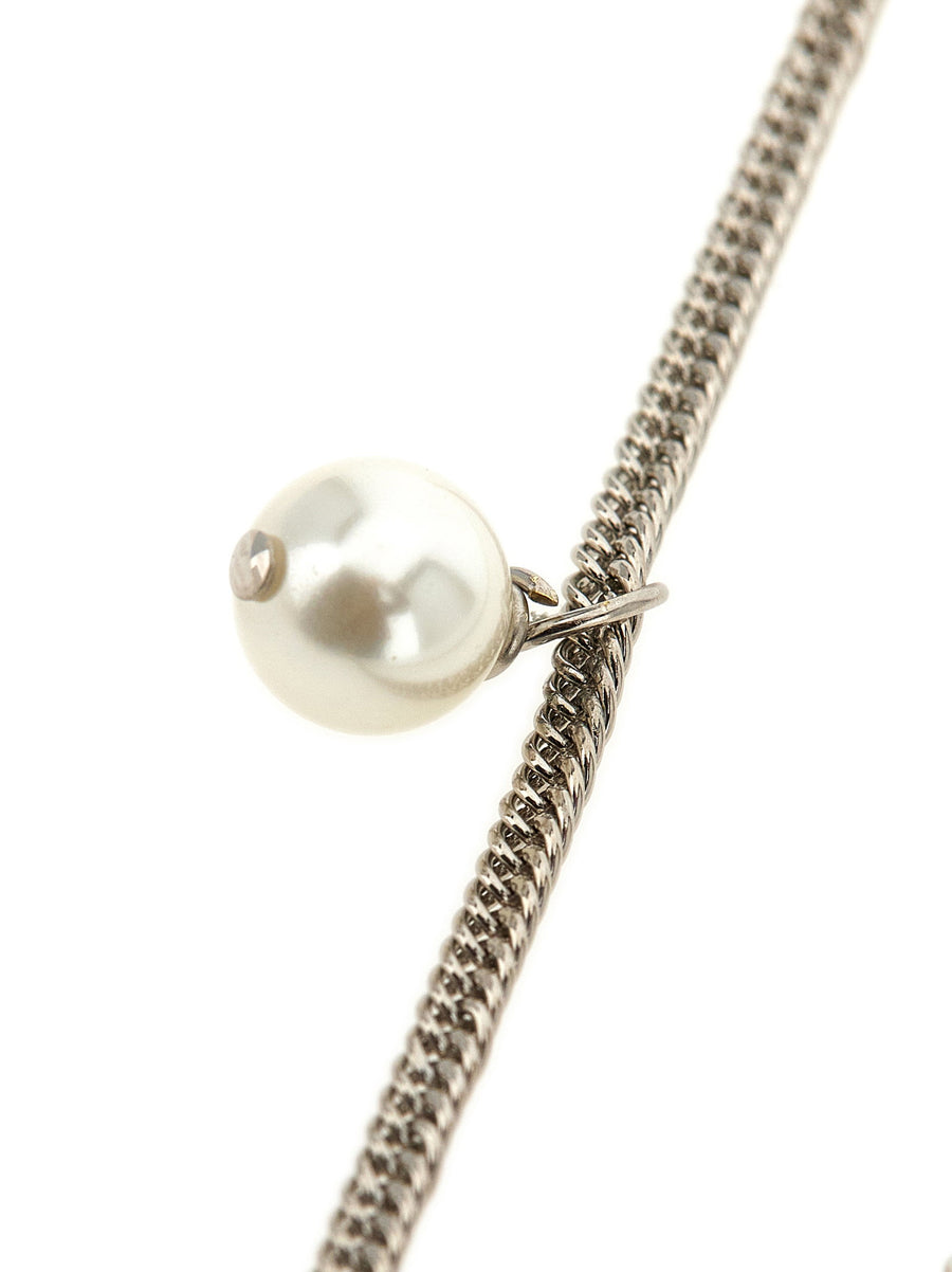 Jil Sander 601 Necklace Adjustable Brass Core With Freshwater Pearl Gold Tone For Modern Women