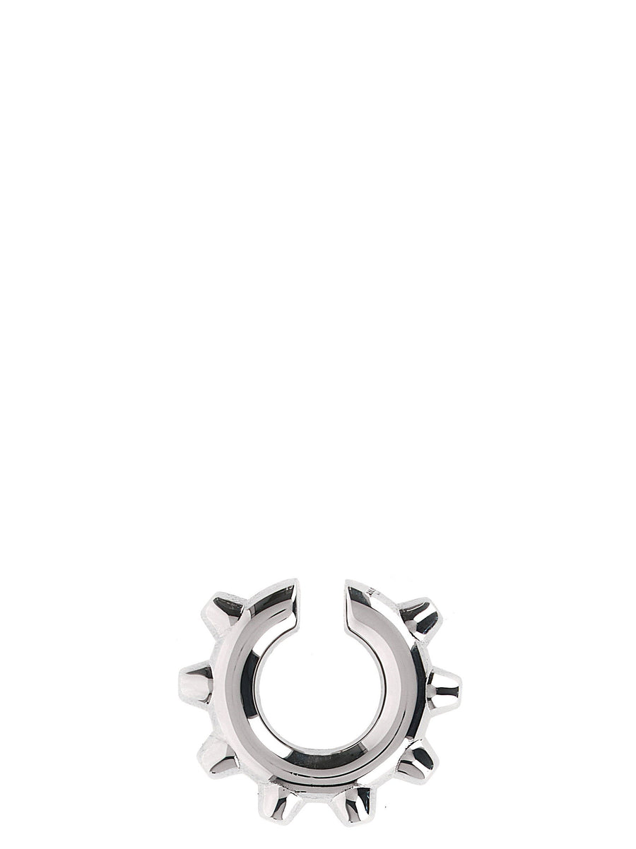 Jil Sander Earcuff 733 Silver Brass Sculptural Luxury Women