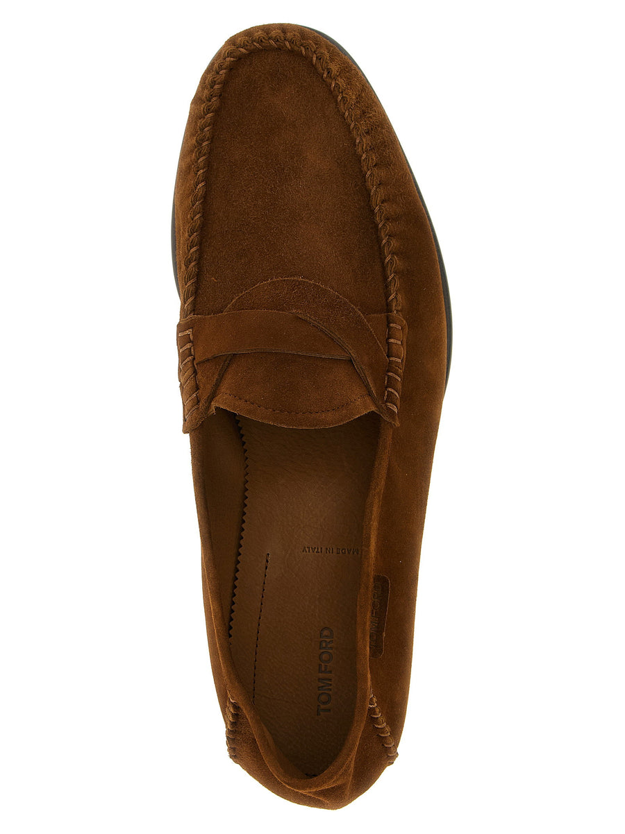 Tom Ford Ripley Suede Loafers For Men Luxury Craftsmanship Twisted Front Band Leather Sole