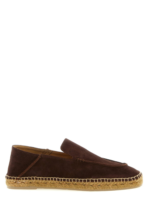 Tom Ford Finn Espadrilles Dark Brown Calfskin Leather
