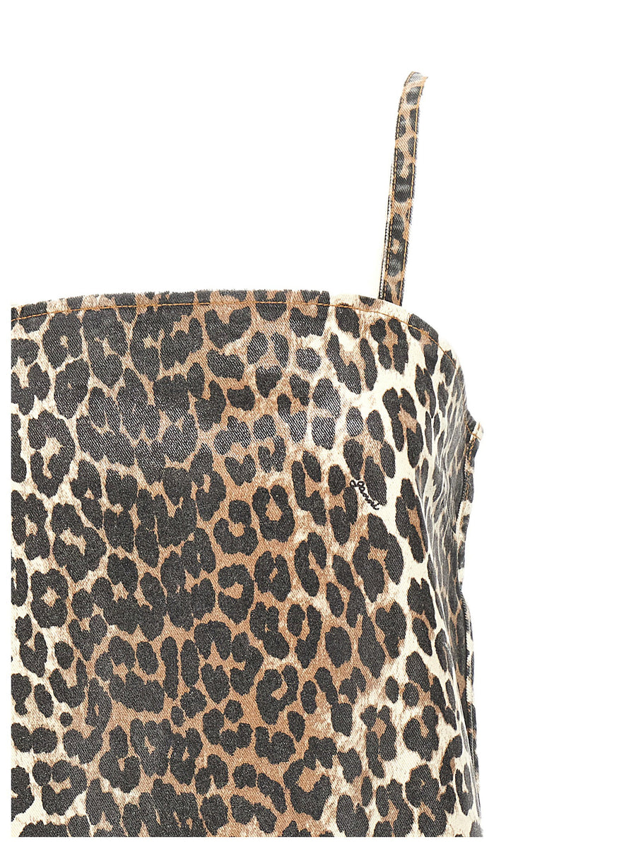 Ganni Leopard Mini Dress