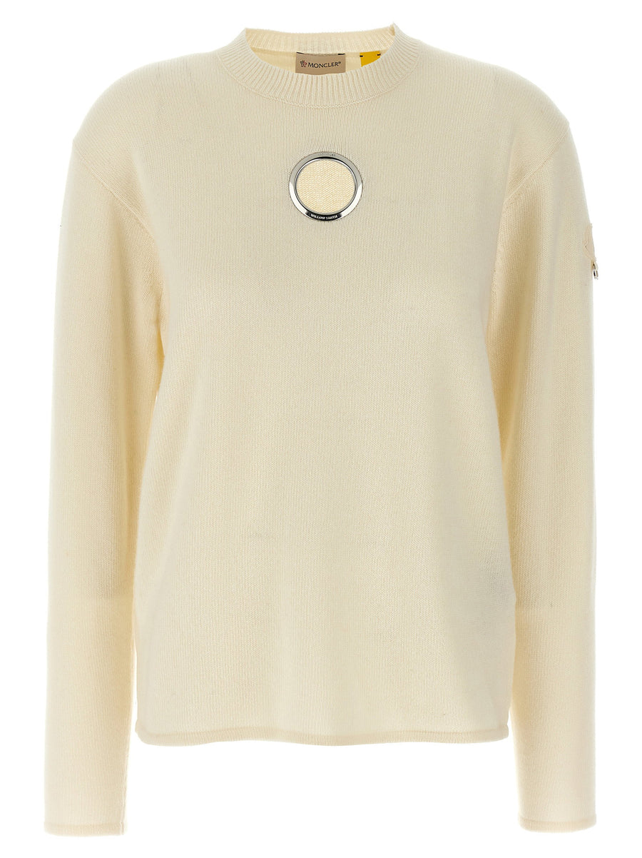 Moncler Genius Willow Smith Wool Cashmere Sweater For Women With Eyelet Detail Premium Fall Winter Knitwear
