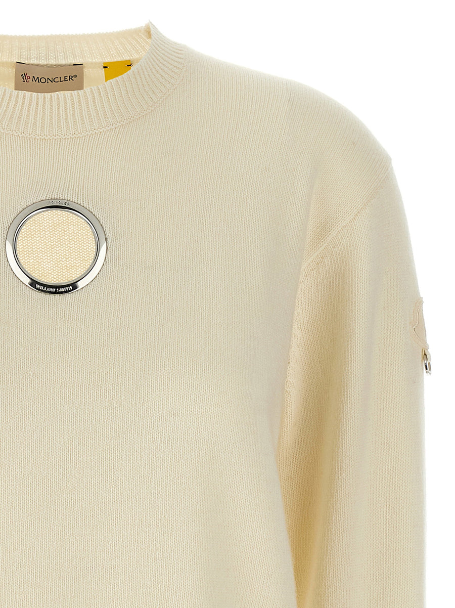 Moncler Genius Willow Smith Wool Cashmere Sweater For Women With Eyelet Detail Premium Fall Winter Knitwear