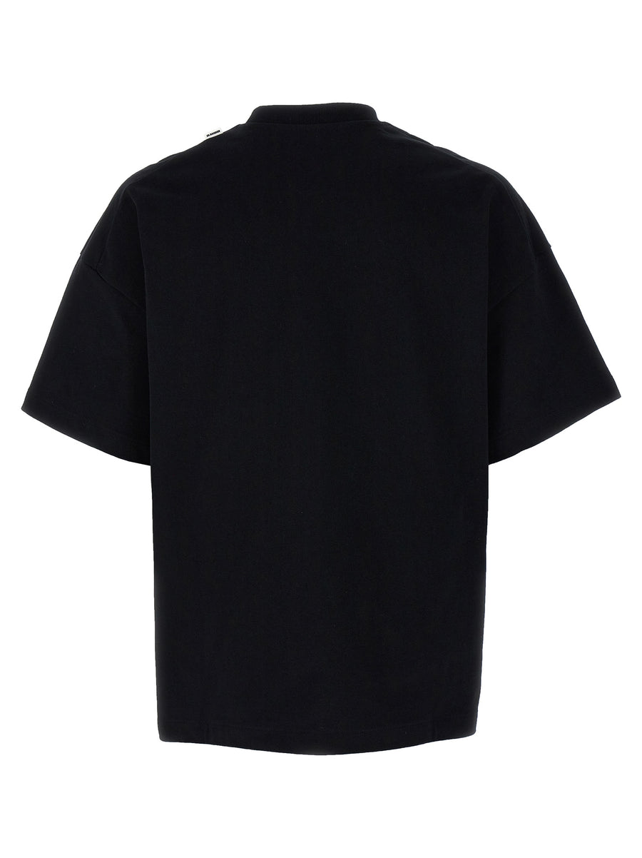 Jil Sander Basic T Shirt For Men 100 Percent Cotton Comfort Fit Crew Neck Dropped Shoulders Everyday Wear