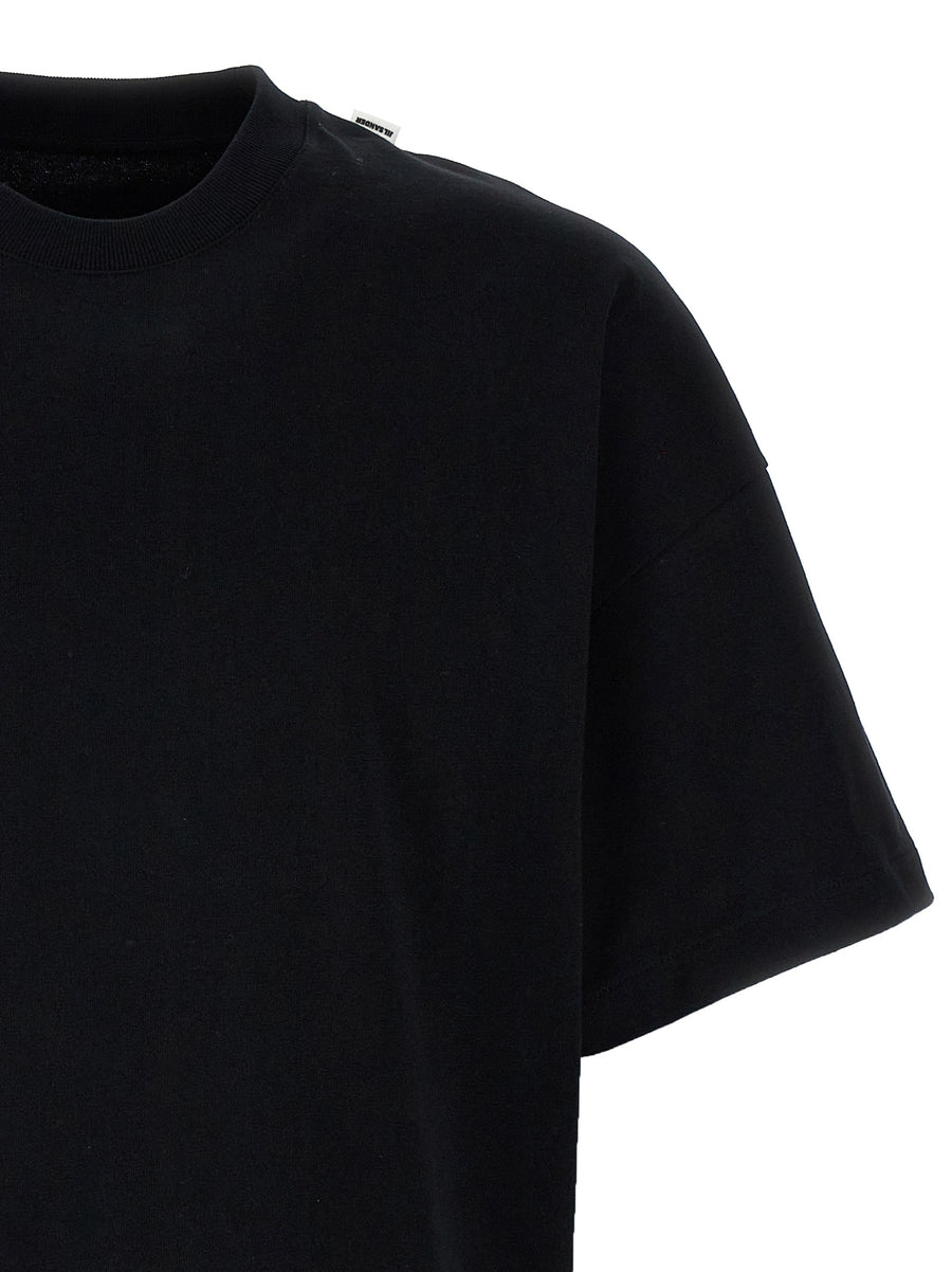 Jil Sander Basic T Shirt For Men 100 Percent Cotton Comfort Fit Crew Neck Dropped Shoulders Everyday Wear