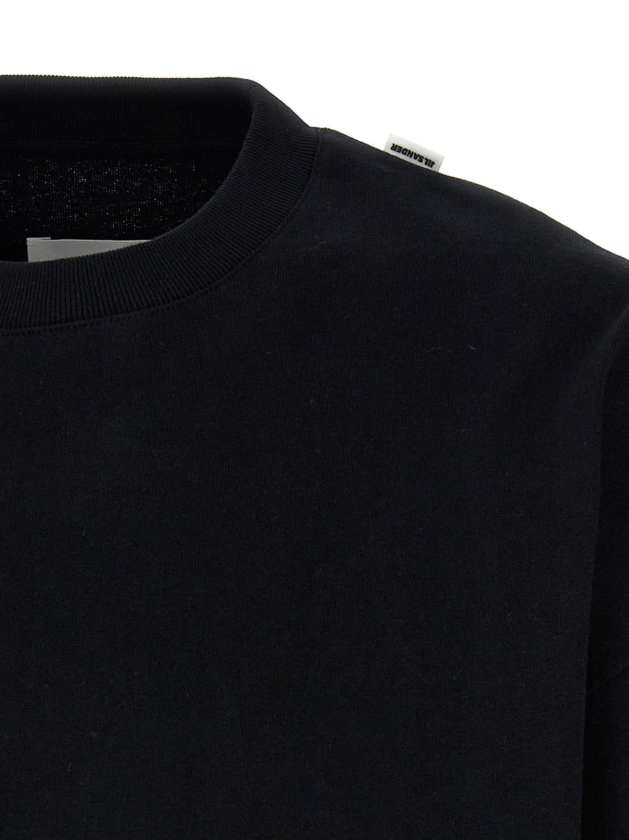 Jil Sander Basic T Shirt For Men 100 Percent Cotton Comfort Fit Crew Neck Dropped Shoulders Everyday Wear