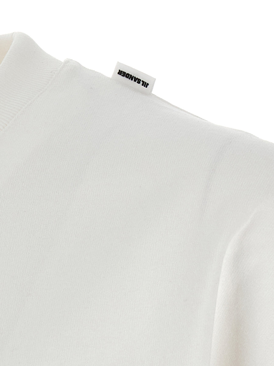 Jil Sander Basic T Shirt For Men Luxurious 100 Cotton White Crewneck Tee Wardrobe Staple
