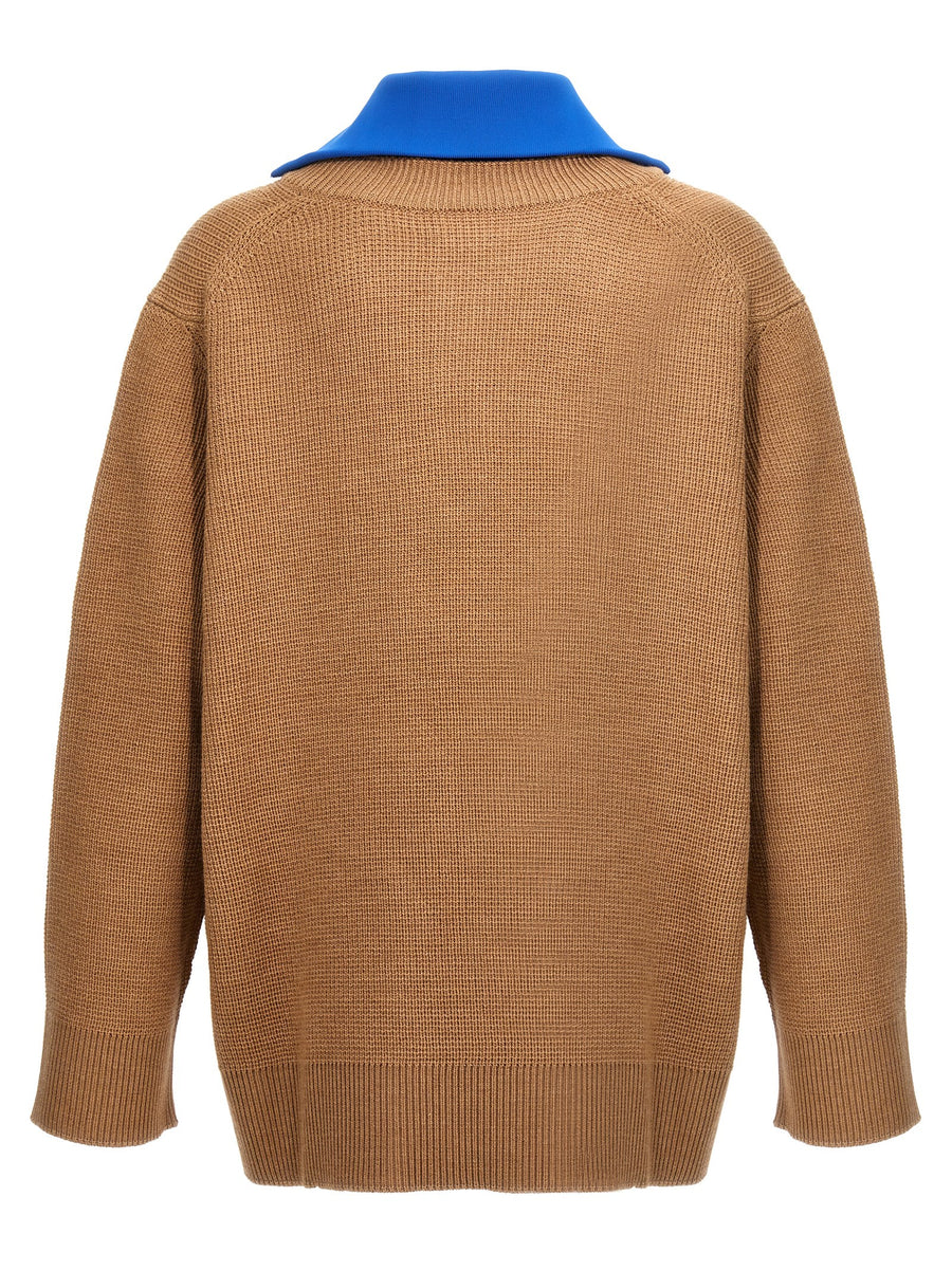 Jil Sander Wool Blend Half Zip Sweater For Men Luxury Layering Essential For Modern Wardrobe