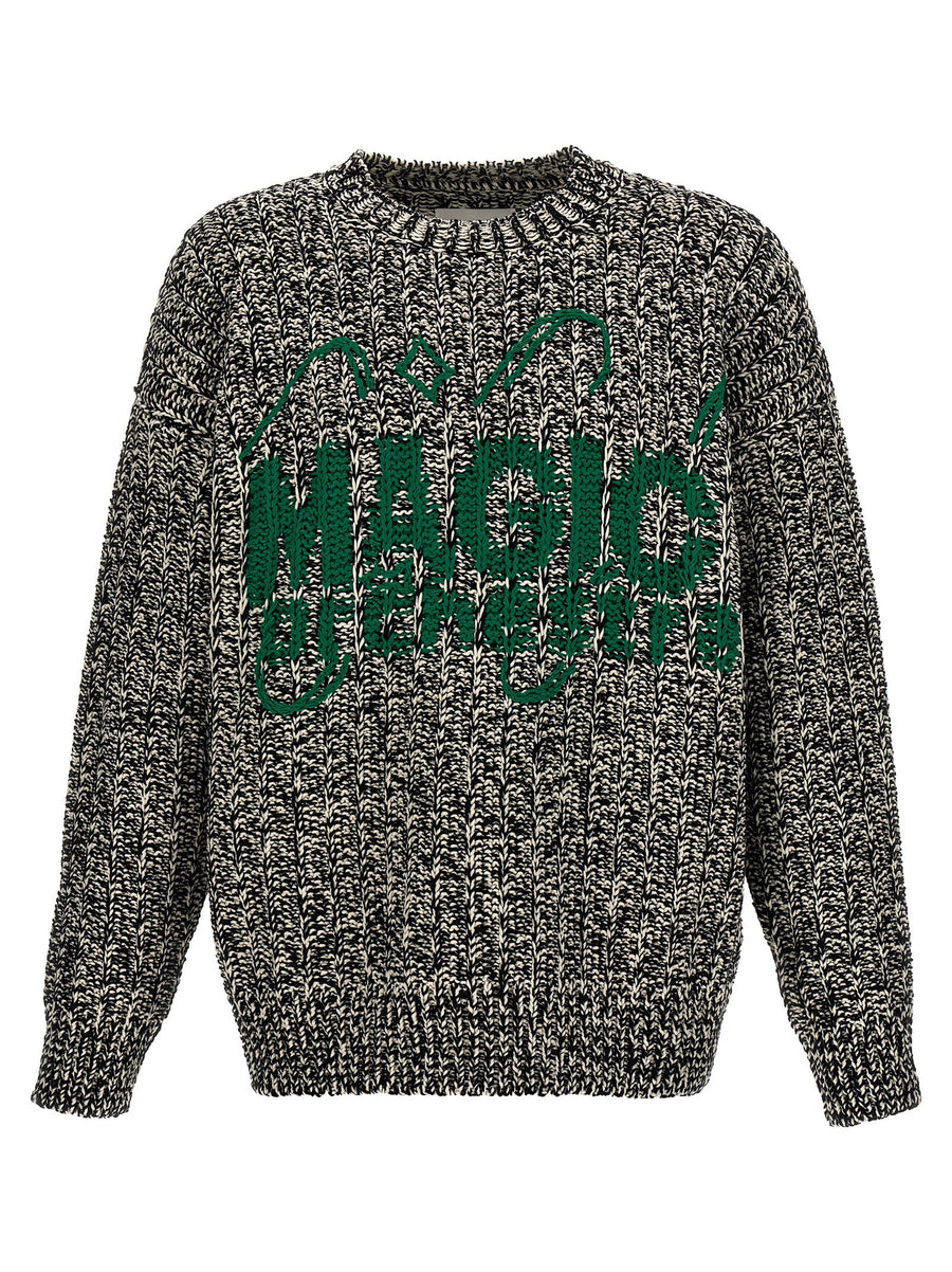 Jil Sander Magic Orchestra Multicolor Wool Blend Crew Neck Sweater Men