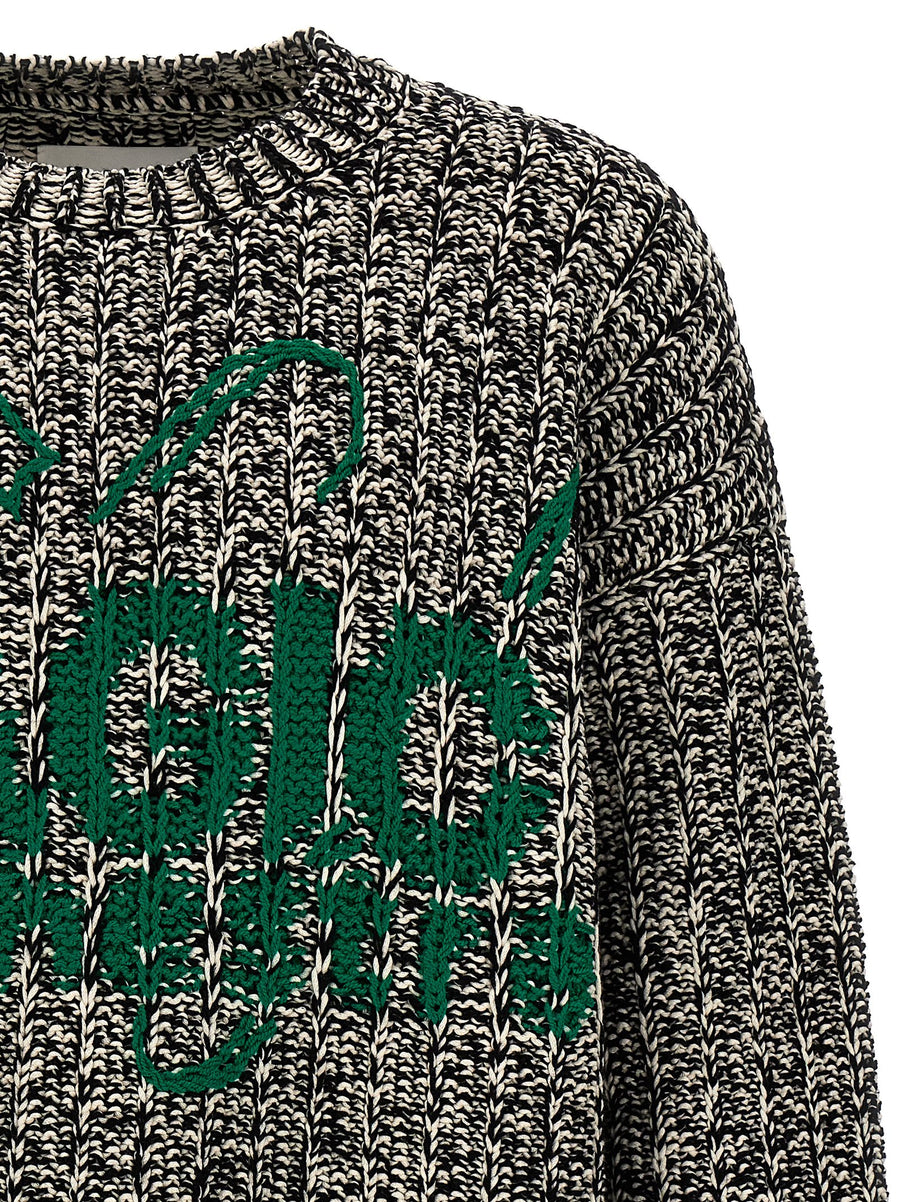 Jil Sander Magic Orchestra Multicolor Wool Blend Crew Neck Sweater Men