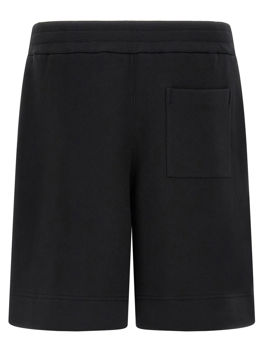 Jil Sander Black Embroidered Logo Bermuda Shorts One Hundred Percent Cotton