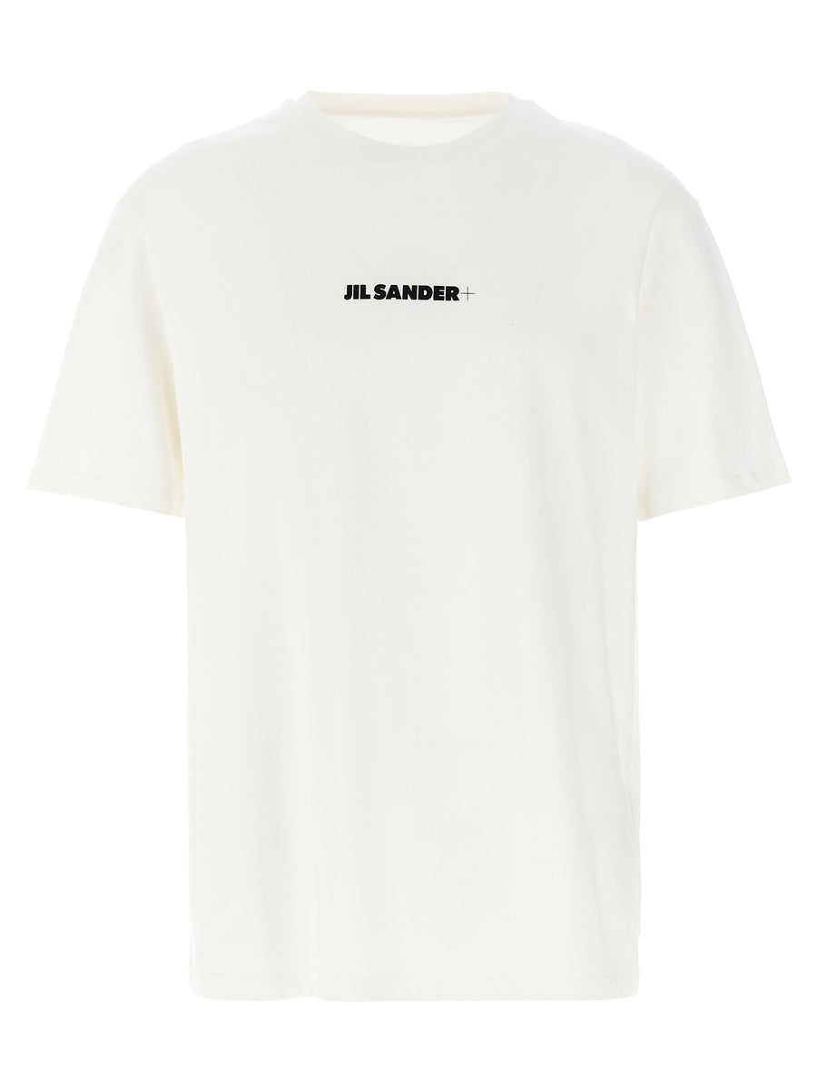 Jil Sander Logo T Shirt Premium Minimalist White Cotton For Men Luxury Everyday Essential