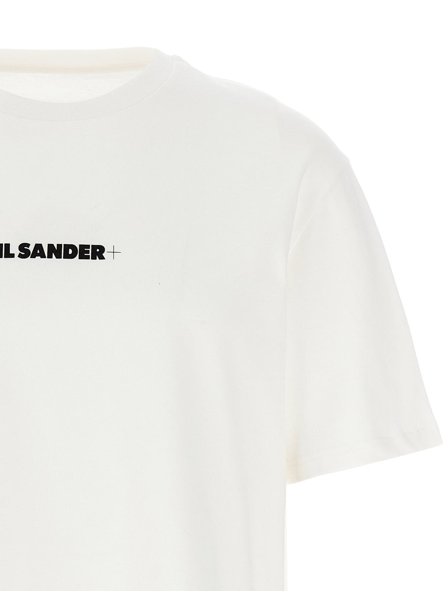 Jil Sander Logo T Shirt Premium Minimalist White Cotton For Men Luxury Everyday Essential