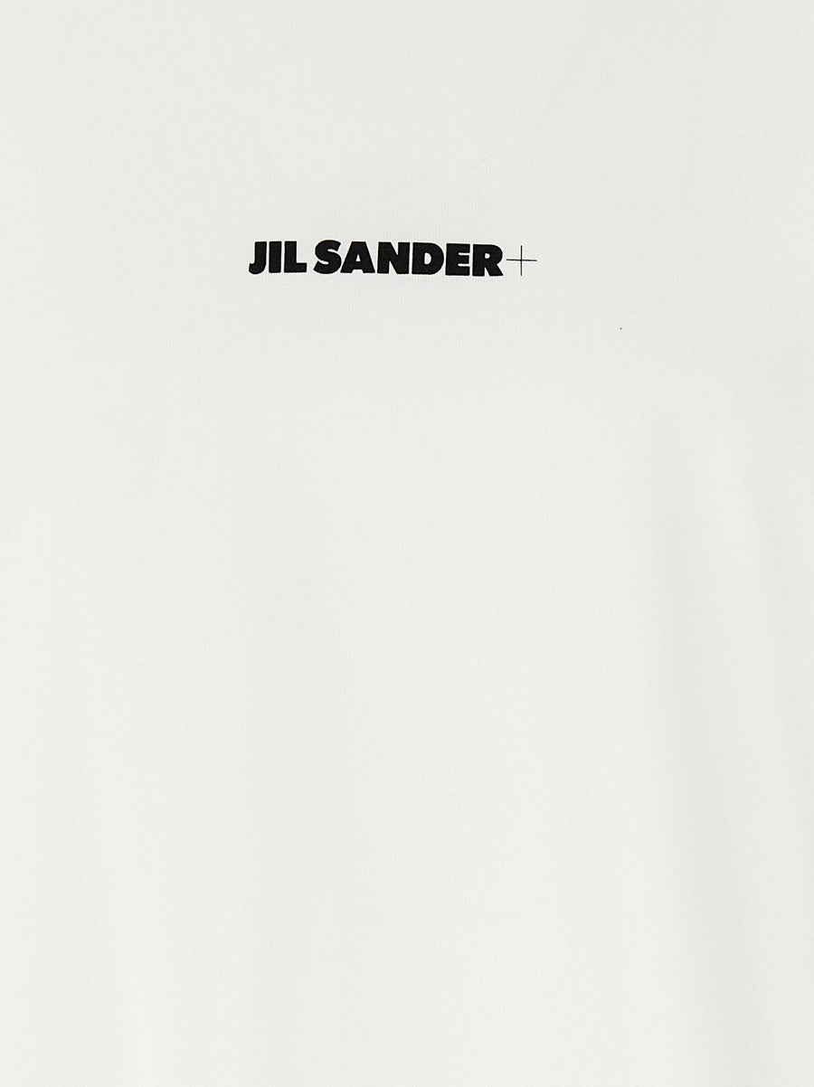 Jil Sander Logo T Shirt Premium Minimalist White Cotton For Men Luxury Everyday Essential