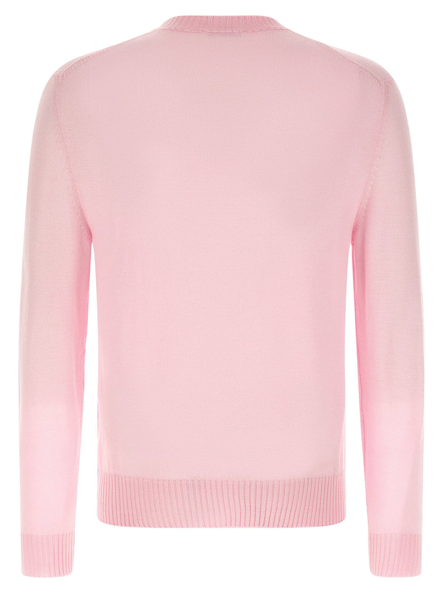 Jil Sander Logo Embroidery Sweater for Women Lux Virgin Wool Tone On Tone Front Logo Warmth