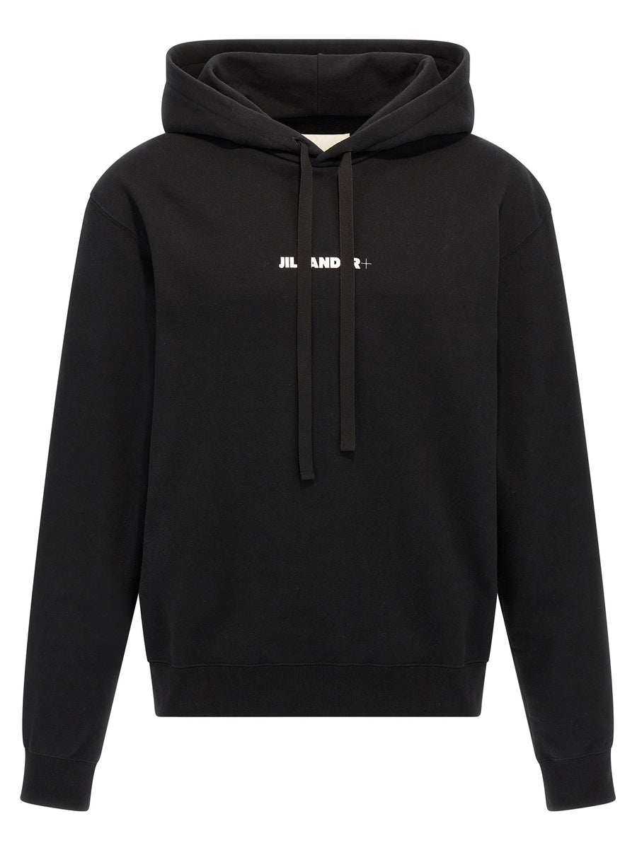 Jil Sander Logo Hoodie For Men Luxurious Brushed Cotton With Relaxed Fit And Signature Front Logo Print