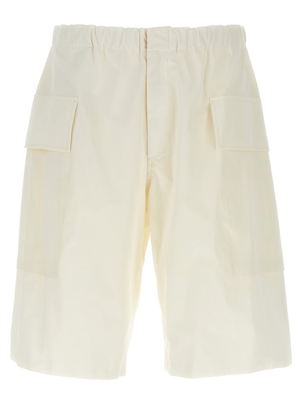 Jil Sander Bermuda Shorts 94 Luxurious Breathable Cotton Poplin With Cargo Pockets For Women